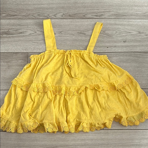 Anthropologie - Yellow Ruffled Top - Picture 1 of 2